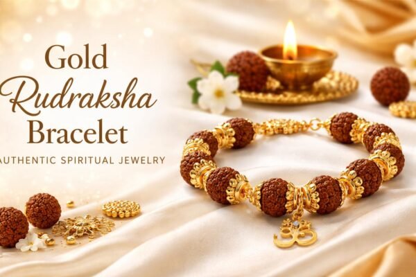 rudraksha bracelet gold